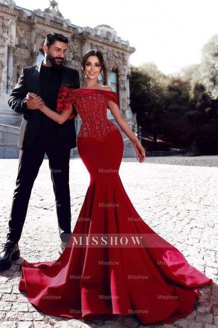 Red Long Flowing Gowns Prom Dresses Long Flowing Red Dress
