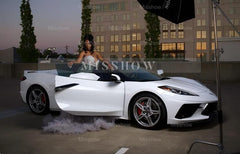 Gorgeous Long Silver Mermaid Beaded Diamond Prom Dress with Ruffles