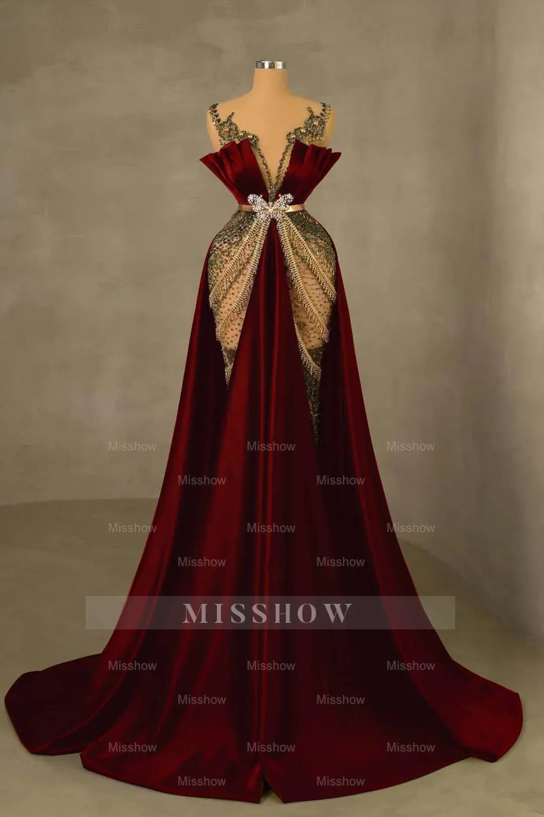 Heavy Emerald Green Straps Mermaid Formal Dress With Sleeveless Long