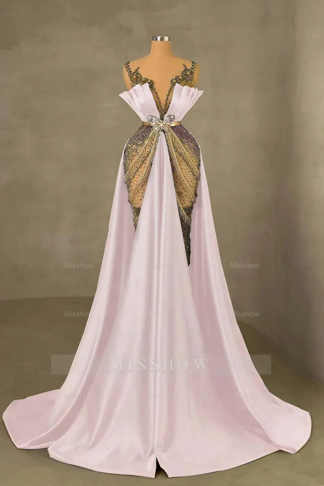 Heavy Emerald Green Straps Mermaid Formal Dress With Sleeveless Long