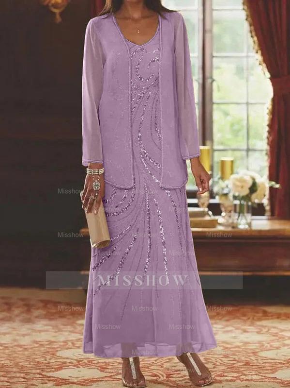 Jacketed Mother of the Bride & Groom Sheath/Column Dresses with Sequins