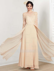Jewel Neck Mother of the Bride A-Line Princess Dresses