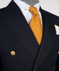 Latest Black Striped Two-Piece Peak Lapel Men’s Suits