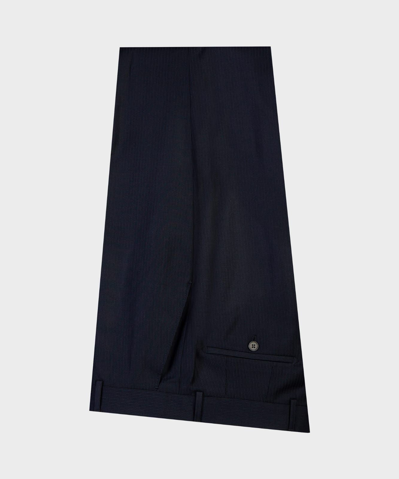 Latest Black Striped Two-Piece Peak Lapel Men’s Suits