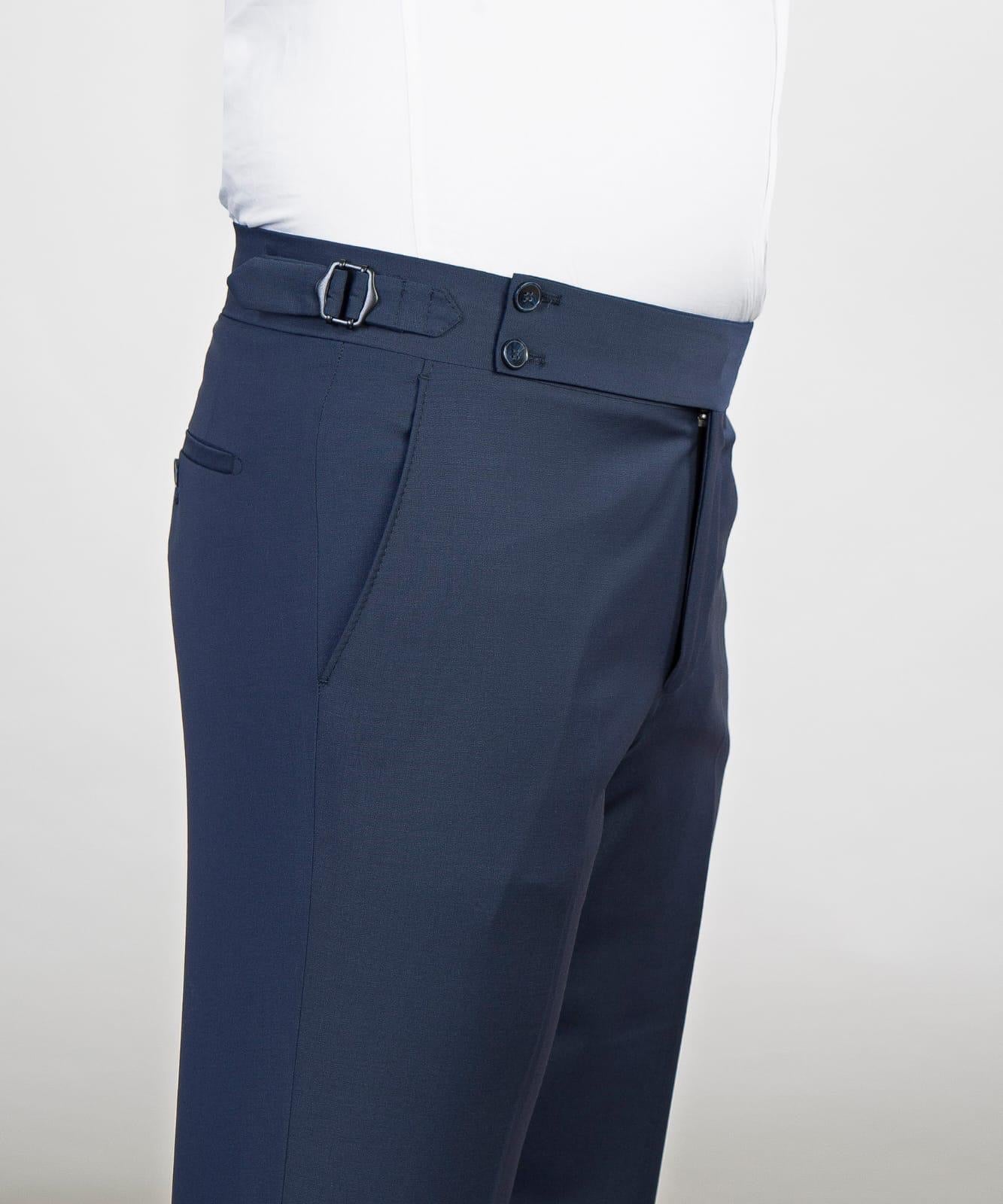 Latest Dark Blue Peak Lapel Three-Piece Business Suits for Men