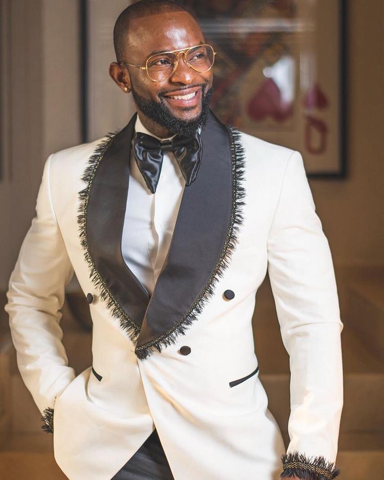 Latest Ivory Double Breasted Shawl Lapel Wedding Suits with Fringes