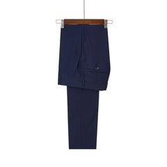 Latest Navy Blue Best Tailored Three-Piece Sparkling Men’s Suits