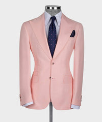 Latest Pink Three-Piece Slim Fit Fashionable Men’s Suit