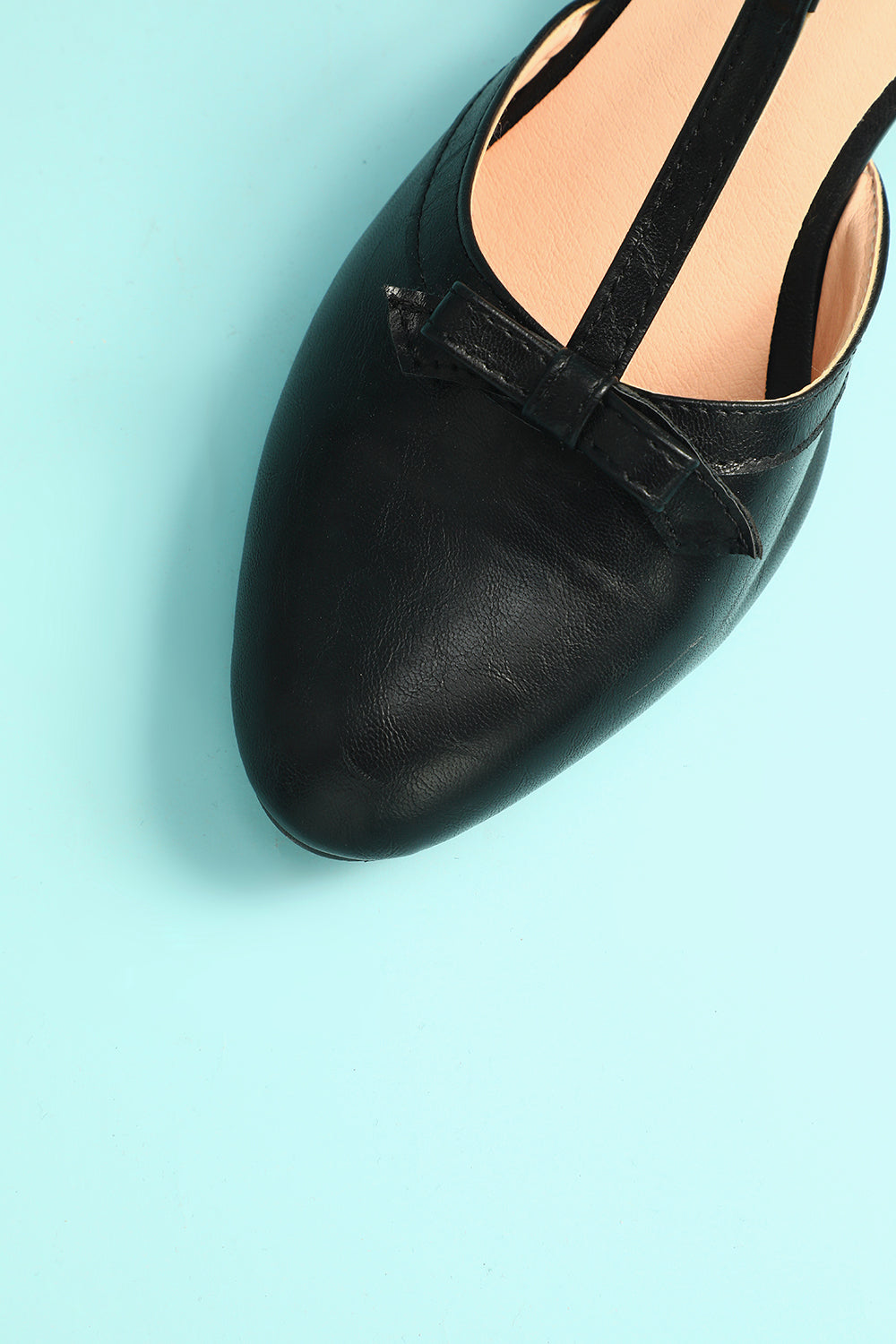 Leather Black Chunky Heels