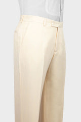 Light Champagne Three-Piece Groom's Wedding Suit With Black Peak Lapel