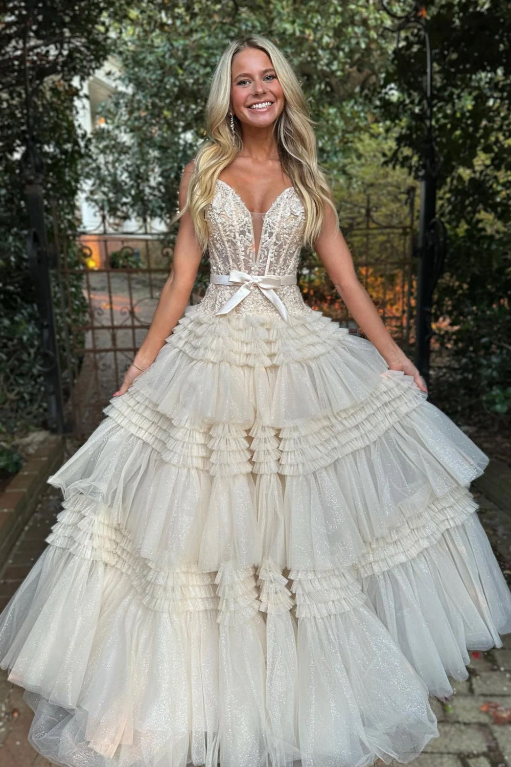 Light Pink Long A-Line Prom Dress with Ruffles and Off-the-Shoulder Princess Neckline Light Pink Long A-Line Prom Dress with Ruffles and Off-the-Shoulder Princess Neckline