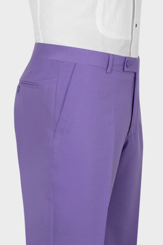 Light Purple Peaked Lapel Three-Piece Wedding Men's Suit