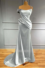 Long Off the Shoulder Mermaid Ruffles Formal Dress With Beading