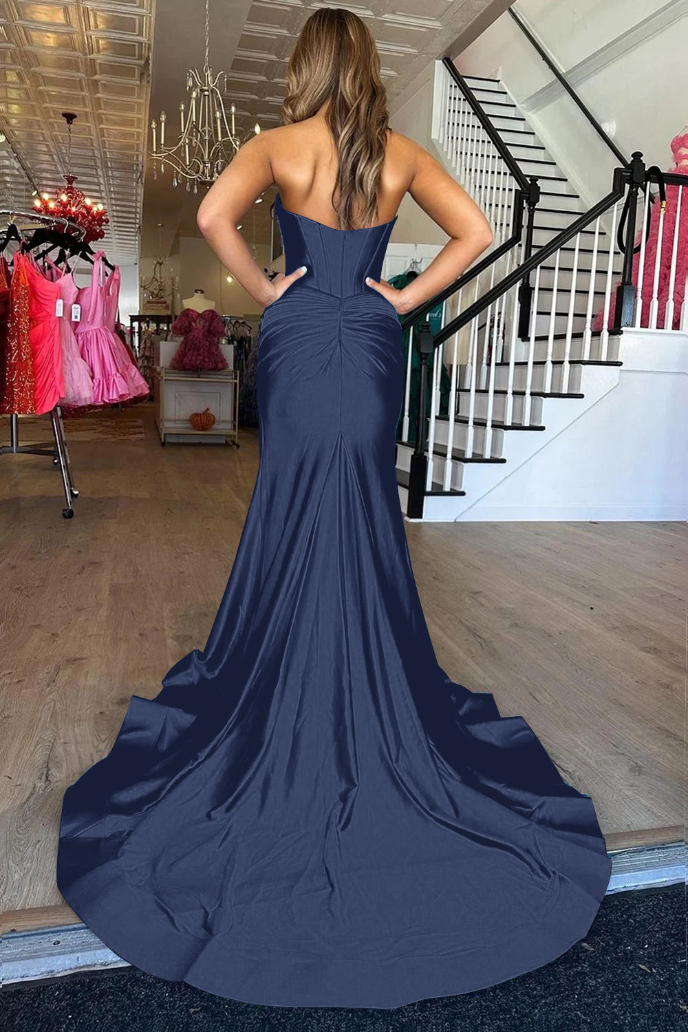 purple and blue mermaid prom dress Classy purple Mermaid dress, Sleeveless dress,Long Reception dress,Prom dress,Black girl dress,Wedding dress,Beautiful bodice,