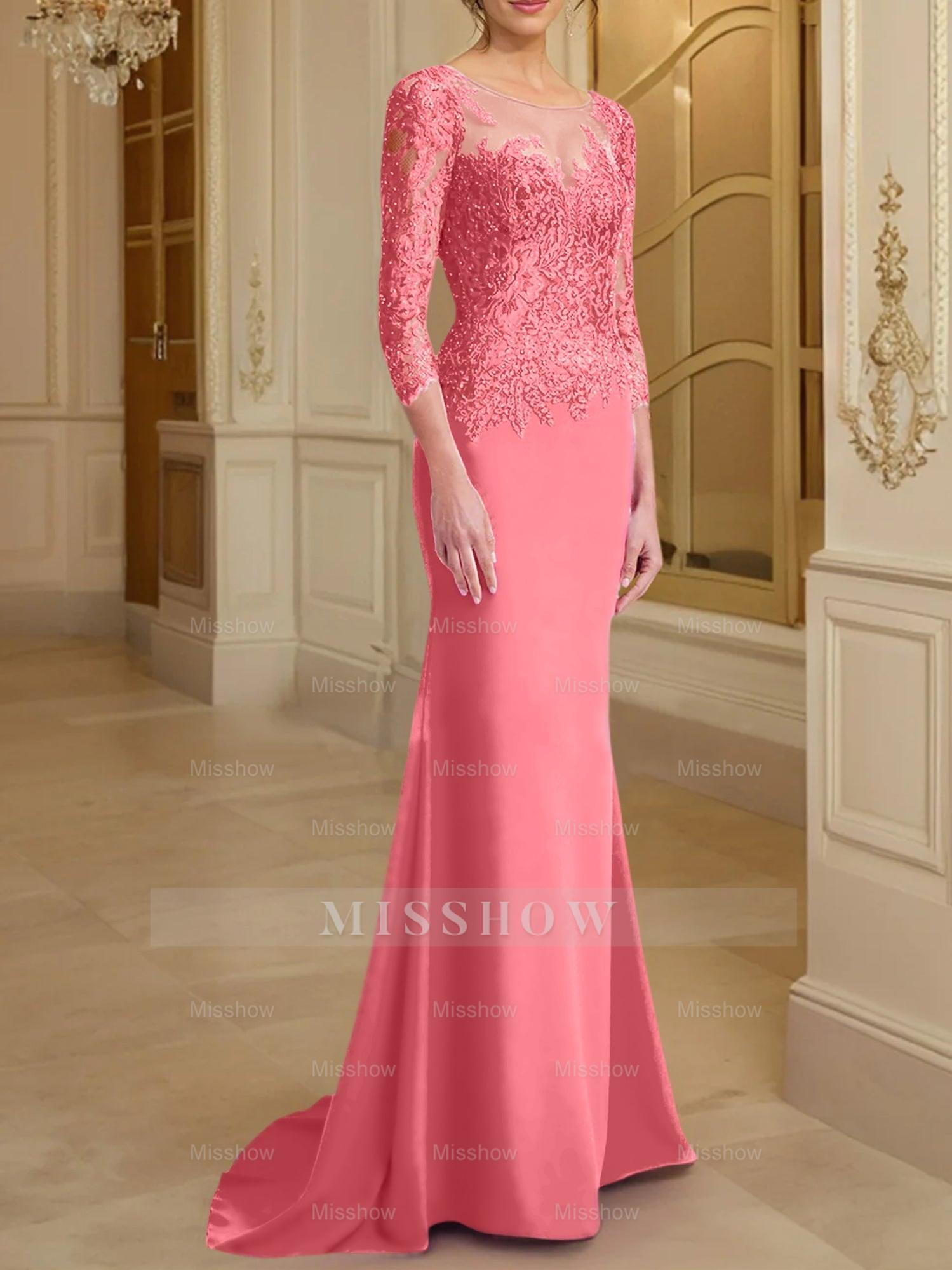 Long-Sleeved Lace Mother of the Bride Dresses in Trumpet/Mermaid Silhouette
