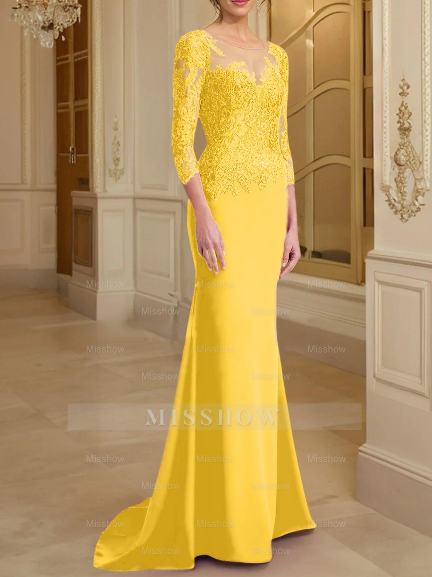 Long-Sleeved Lace Mother of the Bride Dresses in Trumpet/Mermaid Silhouette