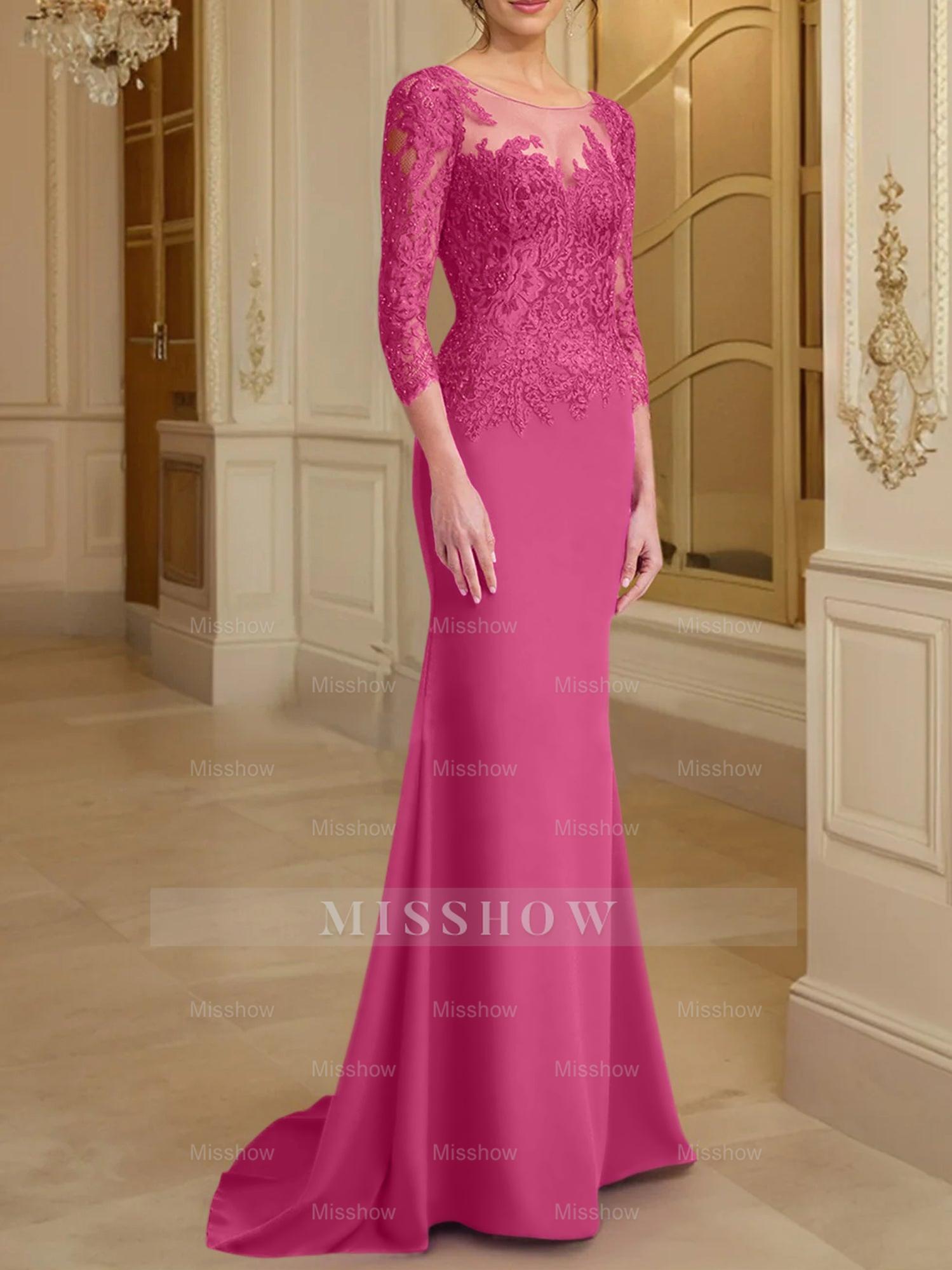 Long-Sleeved Lace Mother of the Bride Dresses in Trumpet/Mermaid Silhouette