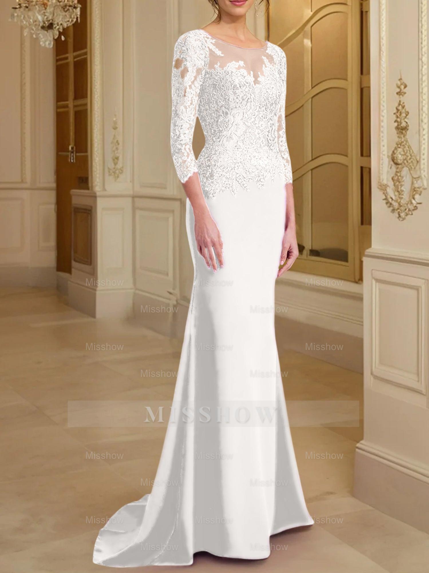 Long-Sleeved Lace Mother of the Bride Dresses in Trumpet/Mermaid Silhouette