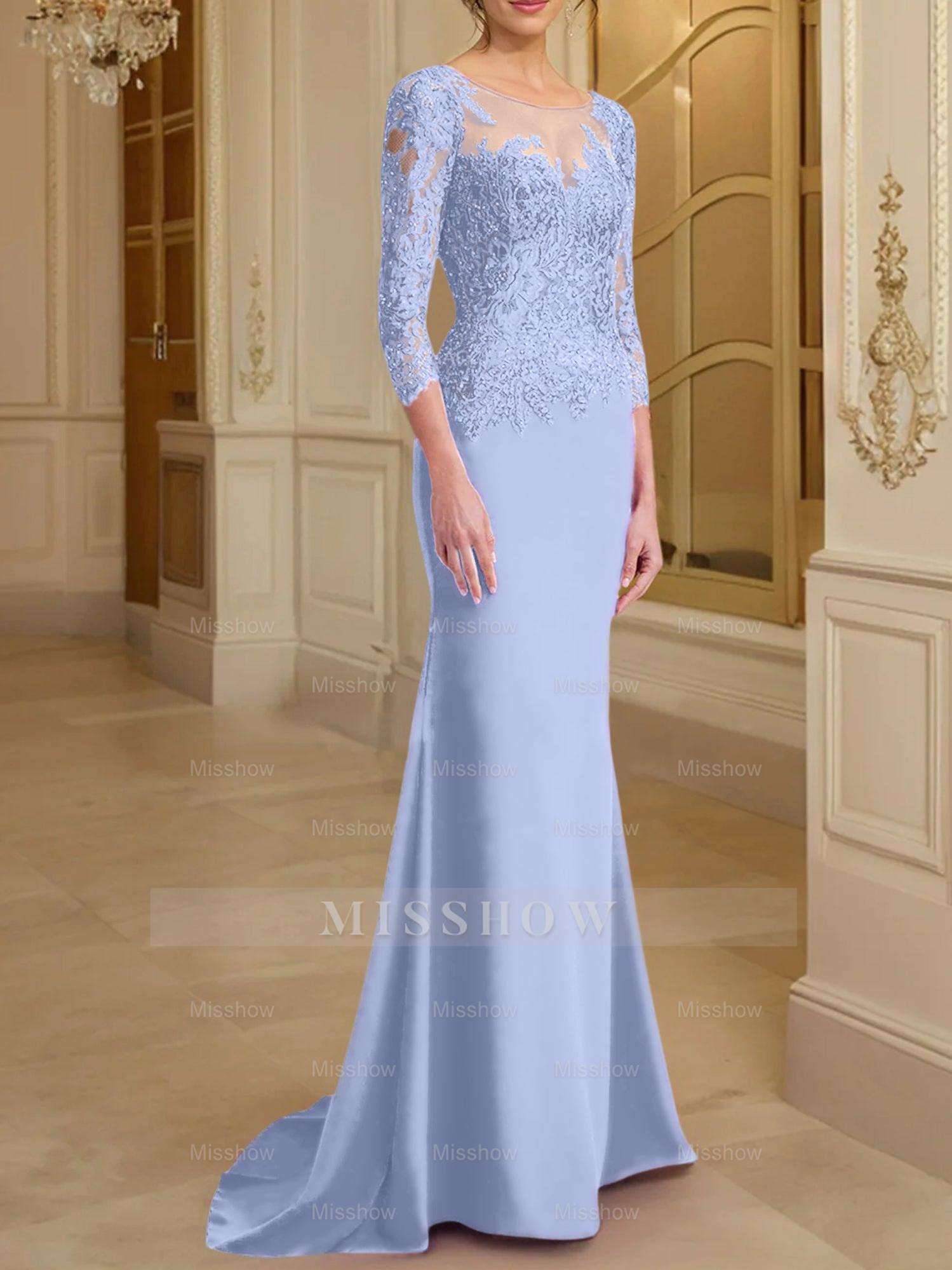 Long-Sleeved Lace Mother of the Bride Dresses in Trumpet/Mermaid Silhouette