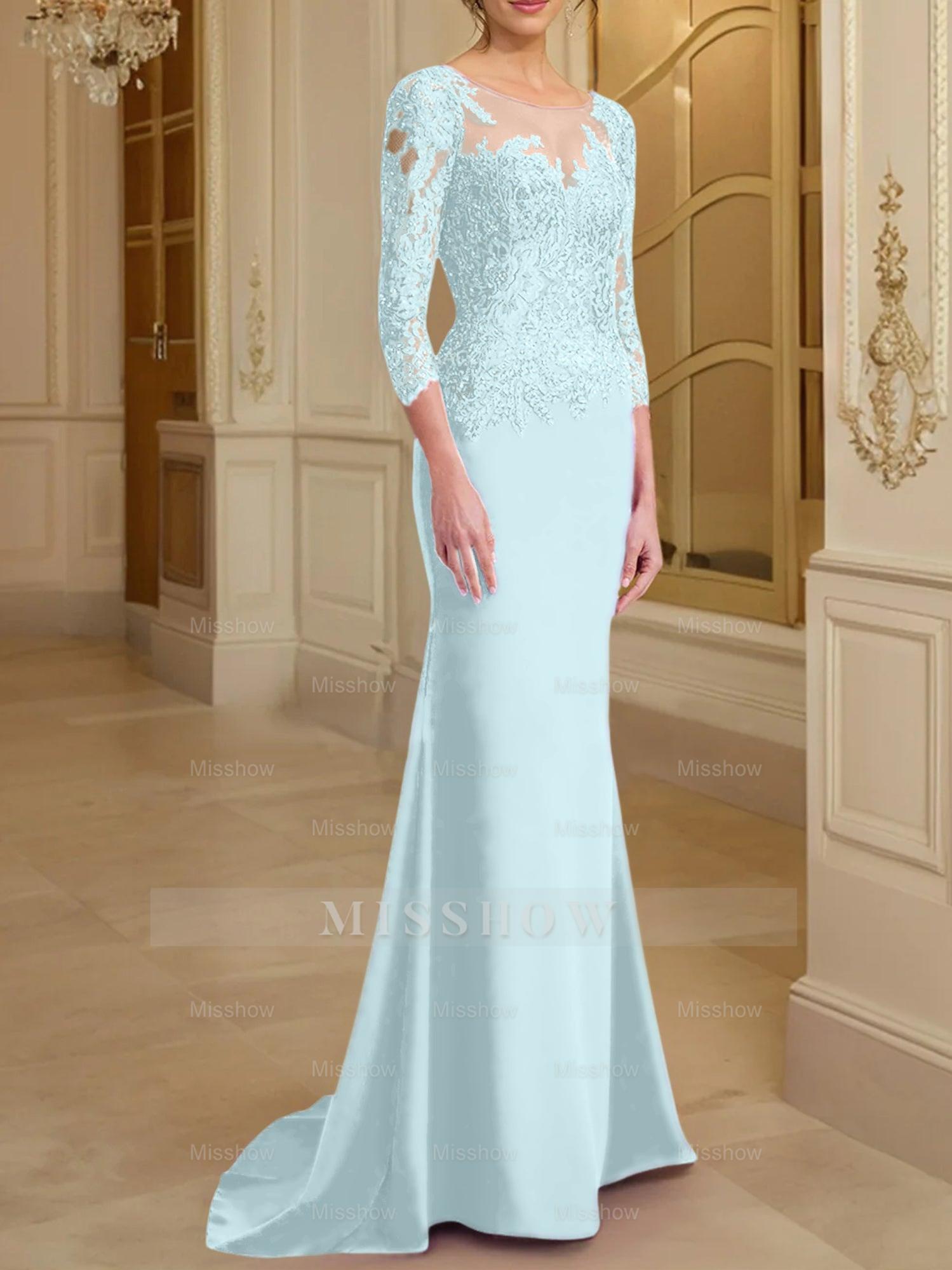 Long-Sleeved Lace Mother of the Bride Dresses in Trumpet/Mermaid Silhouette