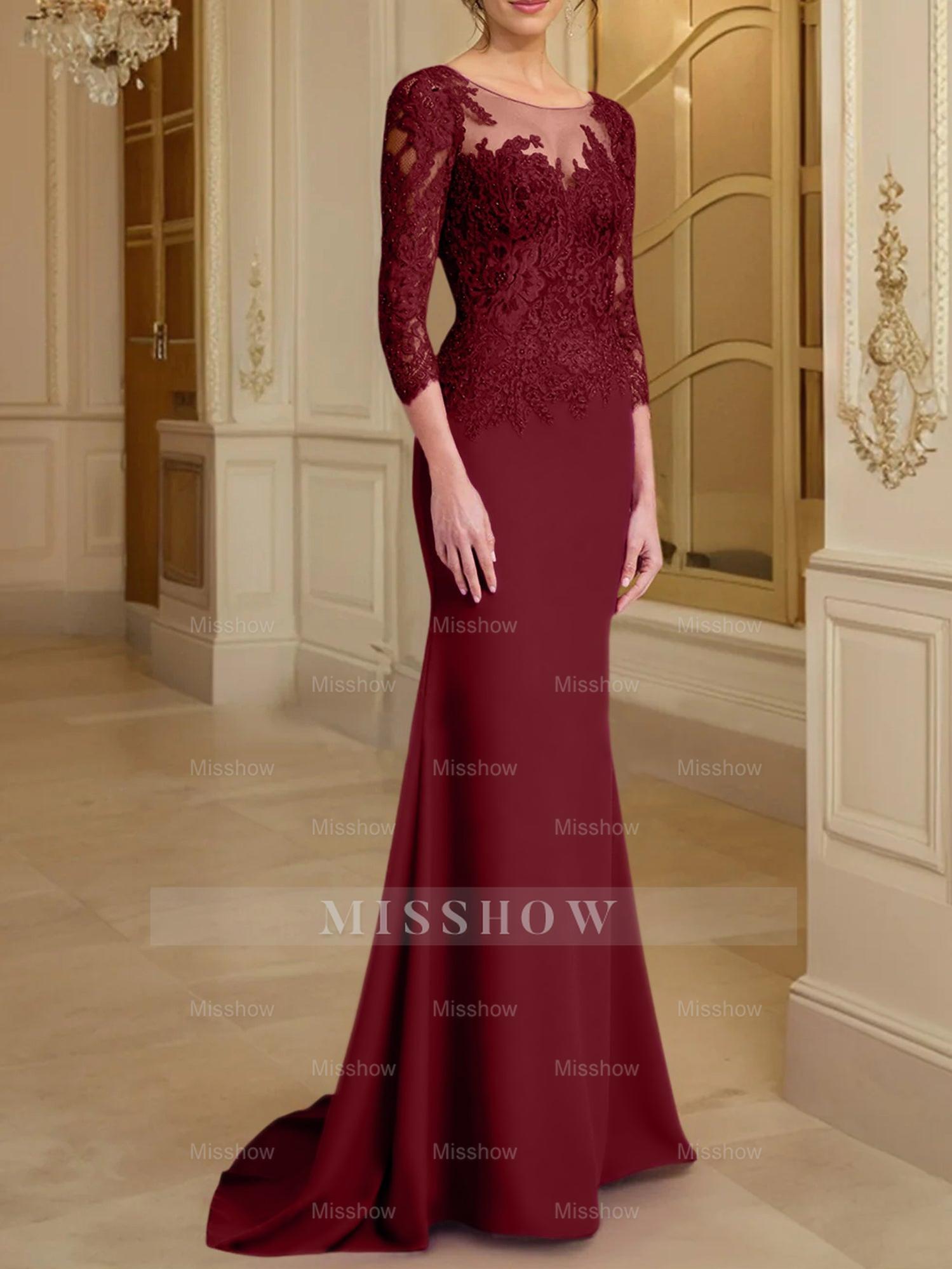 Long-Sleeved Lace Mother of the Bride Dresses in Trumpet/Mermaid Silhouette