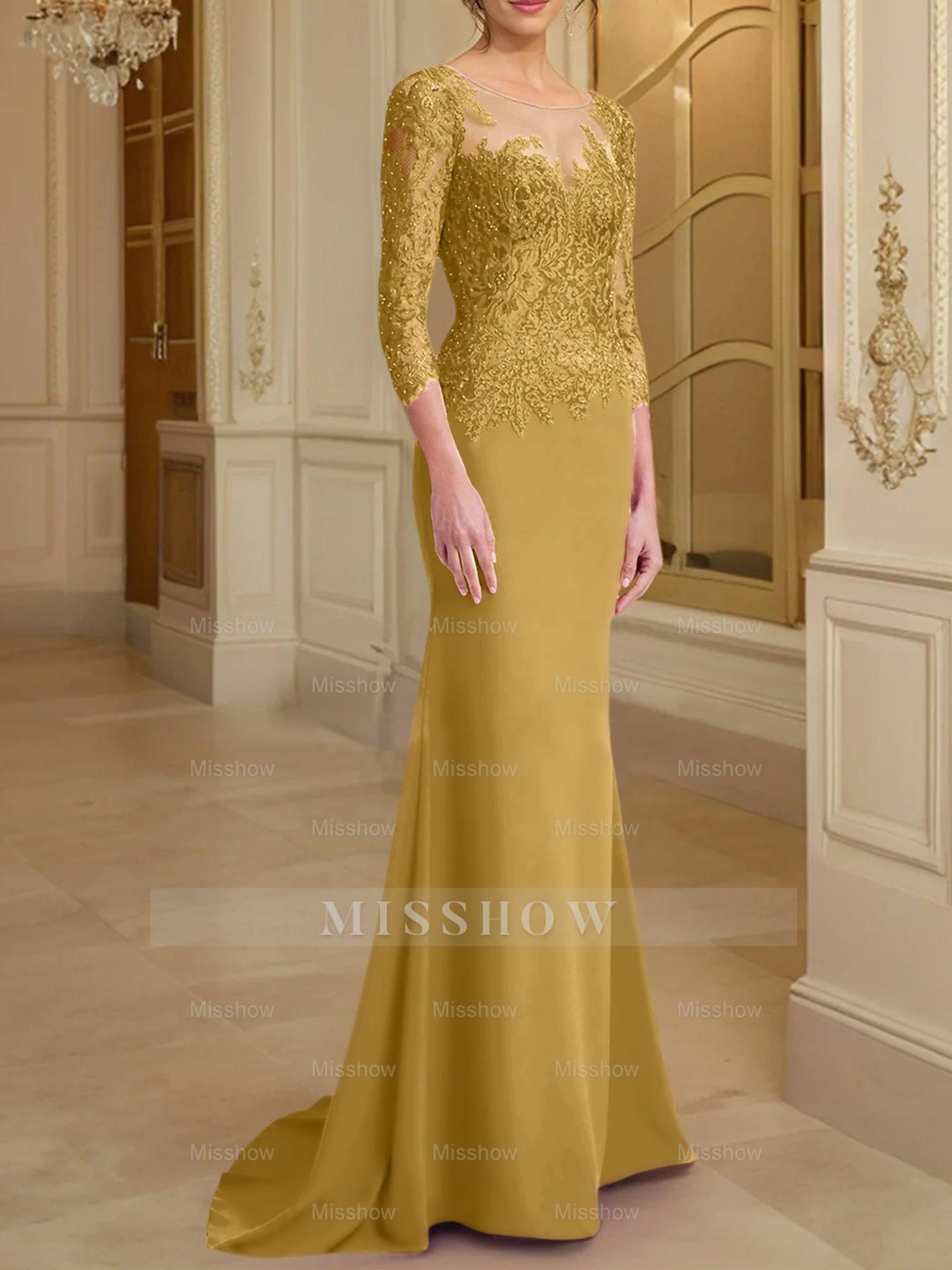 Long-Sleeved Lace Mother of the Bride Dresses in Trumpet/Mermaid Silhouette