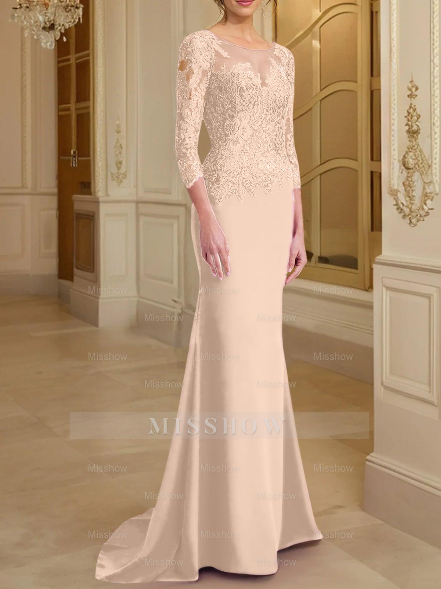 Long-Sleeved Lace Mother of the Bride Dresses in Trumpet/Mermaid Silhouette