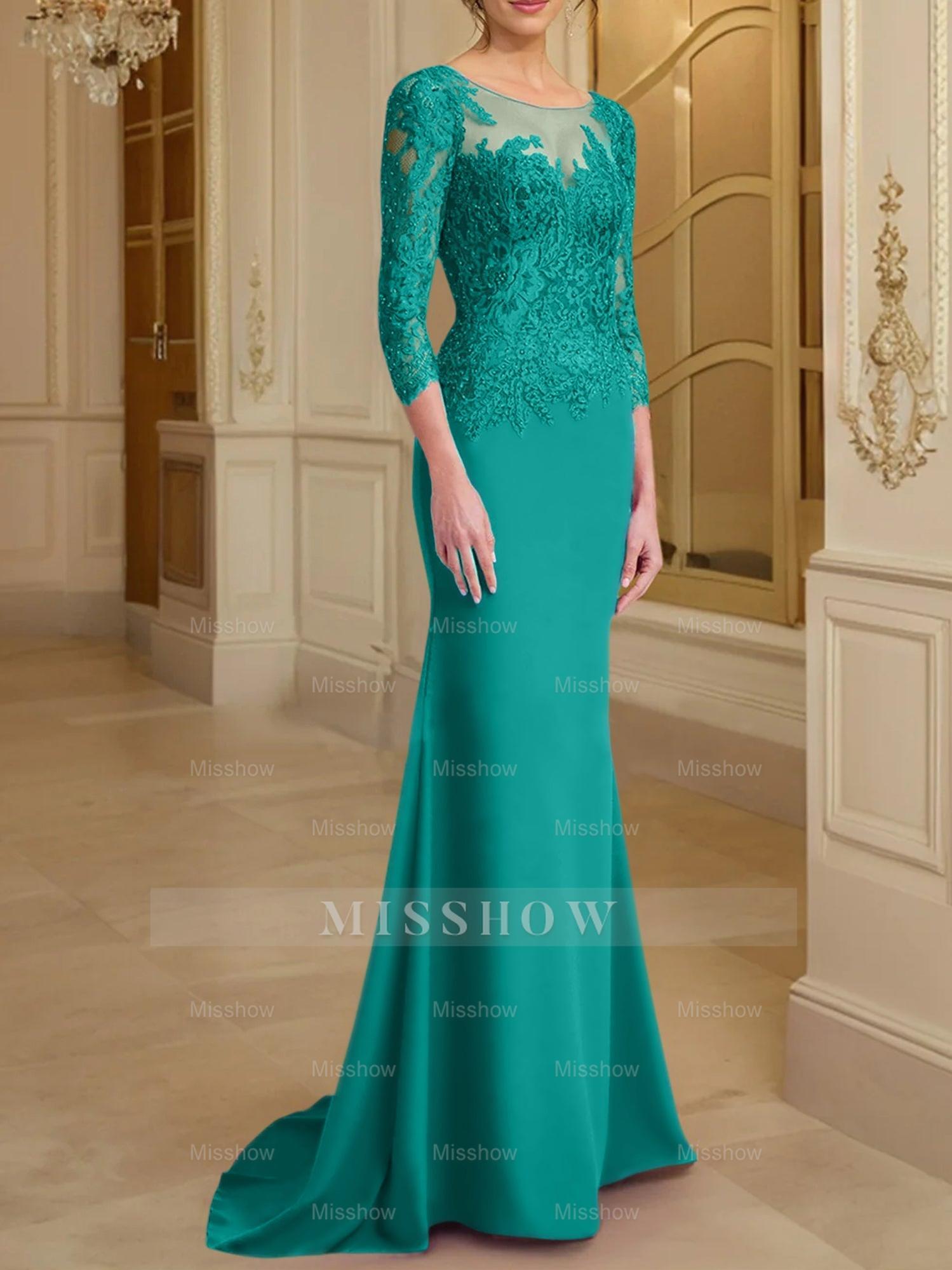 Long-Sleeved Lace Mother of the Bride Dresses in Trumpet/Mermaid Silhouette