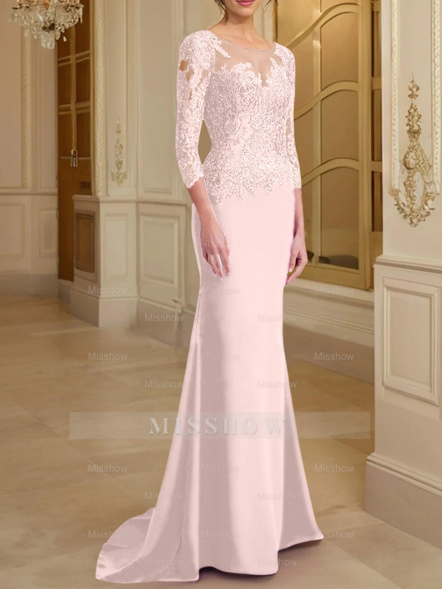 Long-Sleeved Lace Mother of the Bride Dresses in Trumpet/Mermaid Silhouette