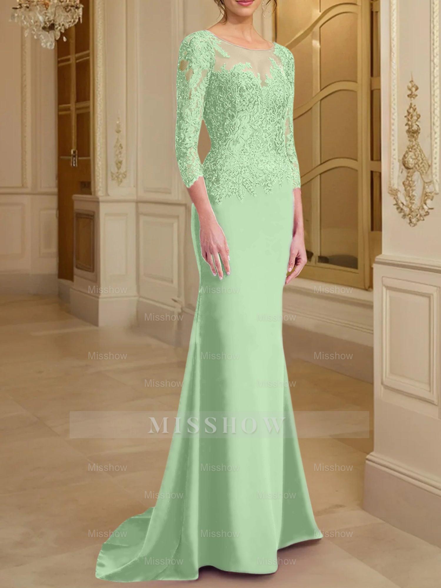 Long-Sleeved Lace Mother of the Bride Dresses in Trumpet/Mermaid Silhouette