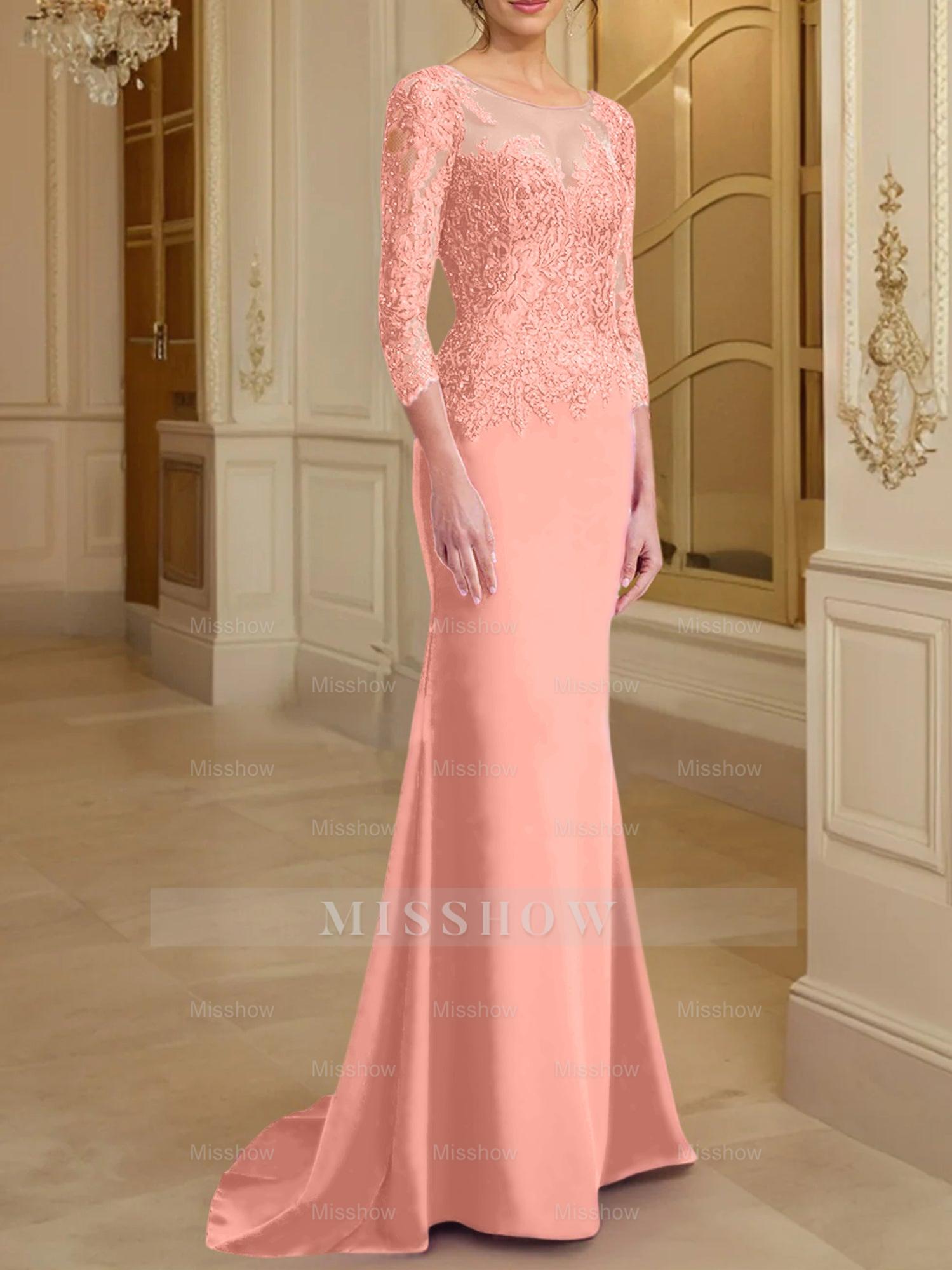 Long-Sleeved Lace Mother of the Bride Dresses in Trumpet/Mermaid Silhouette
