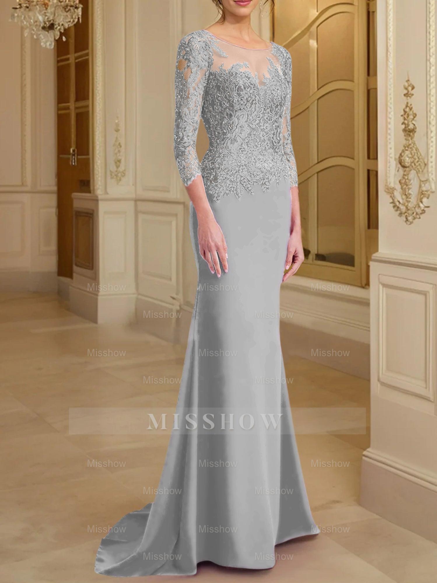 Long-Sleeved Lace Mother of the Bride Dresses in Trumpet/Mermaid Silhouette