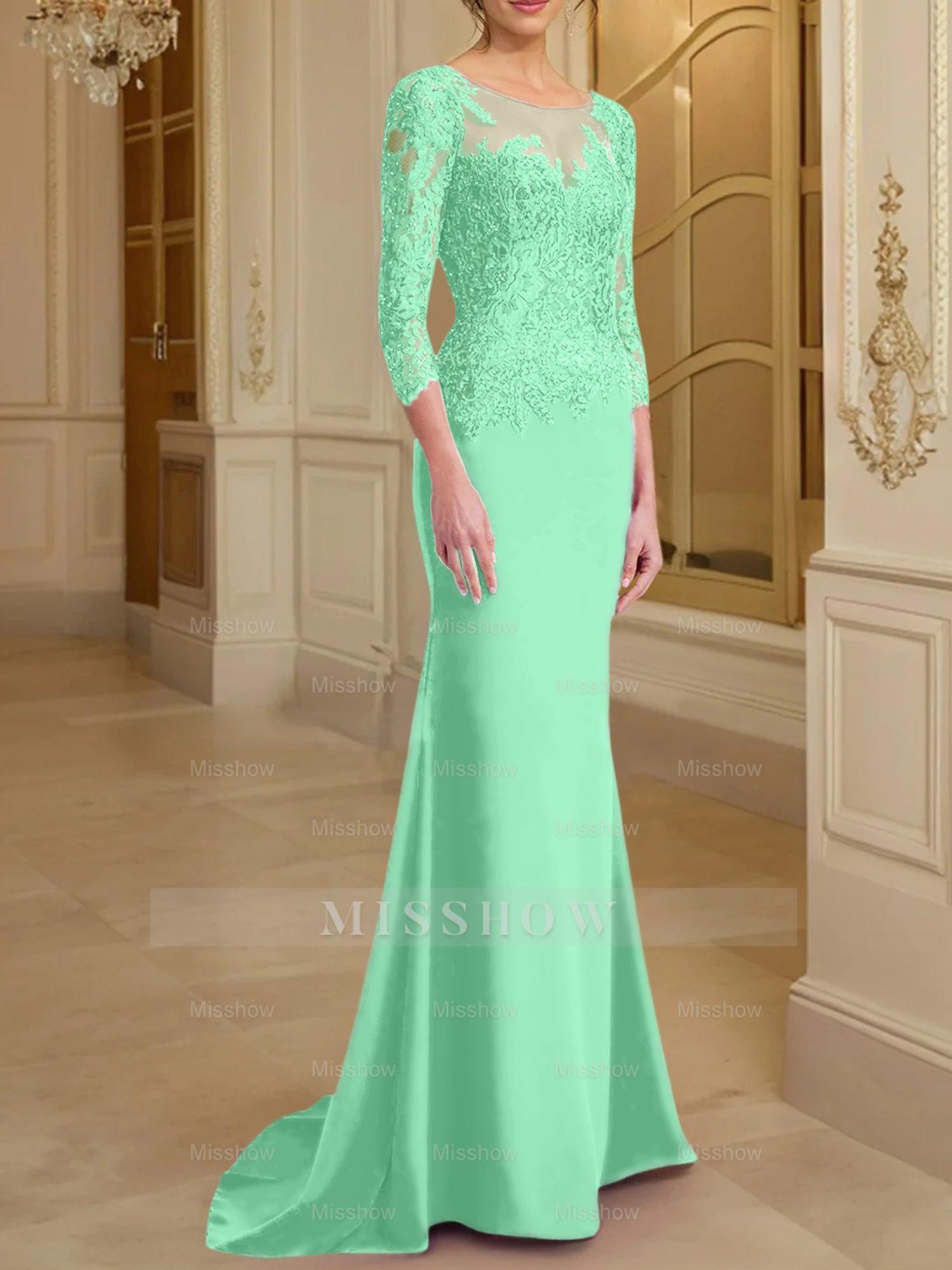 Long-Sleeved Lace Mother of the Bride Dresses in Trumpet/Mermaid Silhouette