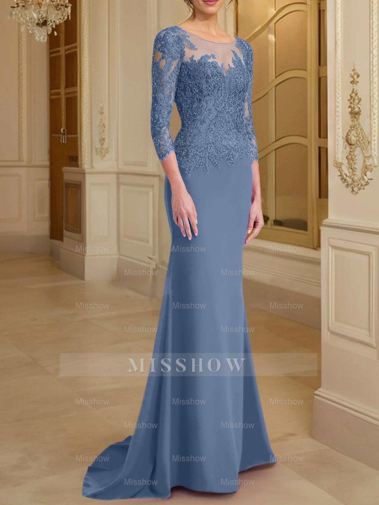 Long-Sleeved Lace Mother of the Bride Dresses in Trumpet/Mermaid Silhouette