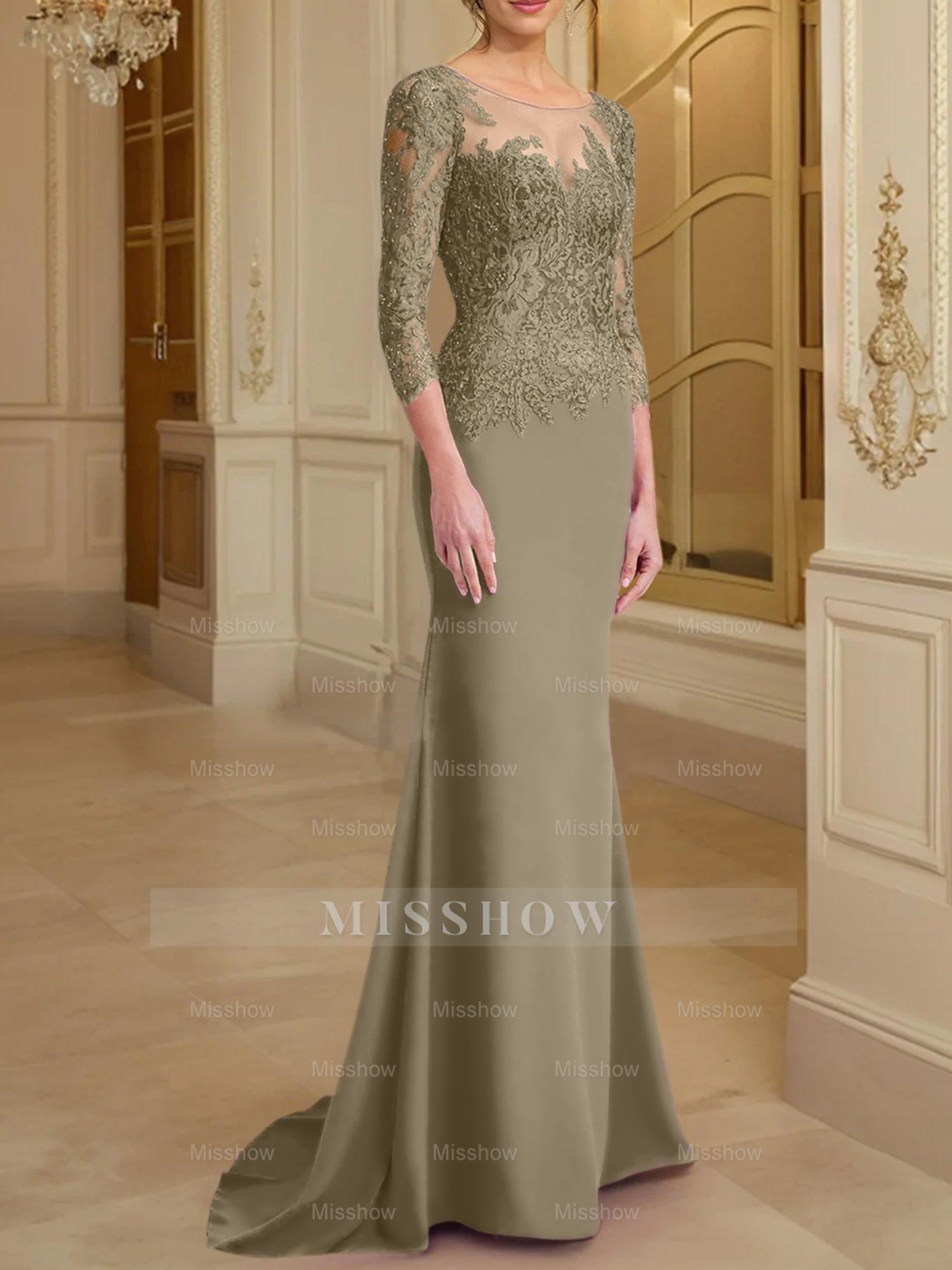 Long-Sleeved Lace Mother of the Bride Dresses in Trumpet/Mermaid Silhouette