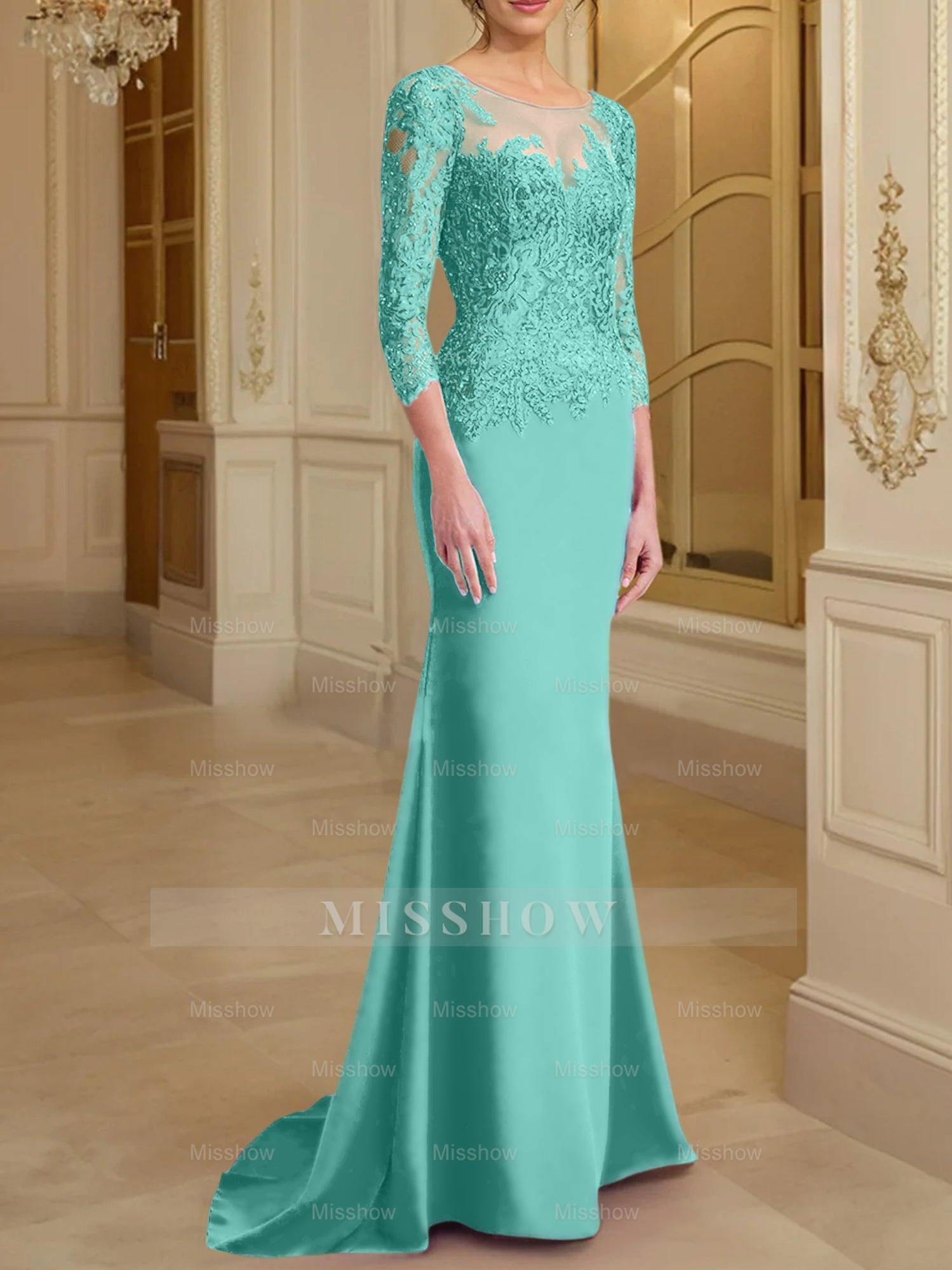 Long-Sleeved Lace Mother of the Bride Dresses in Trumpet/Mermaid Silhouette