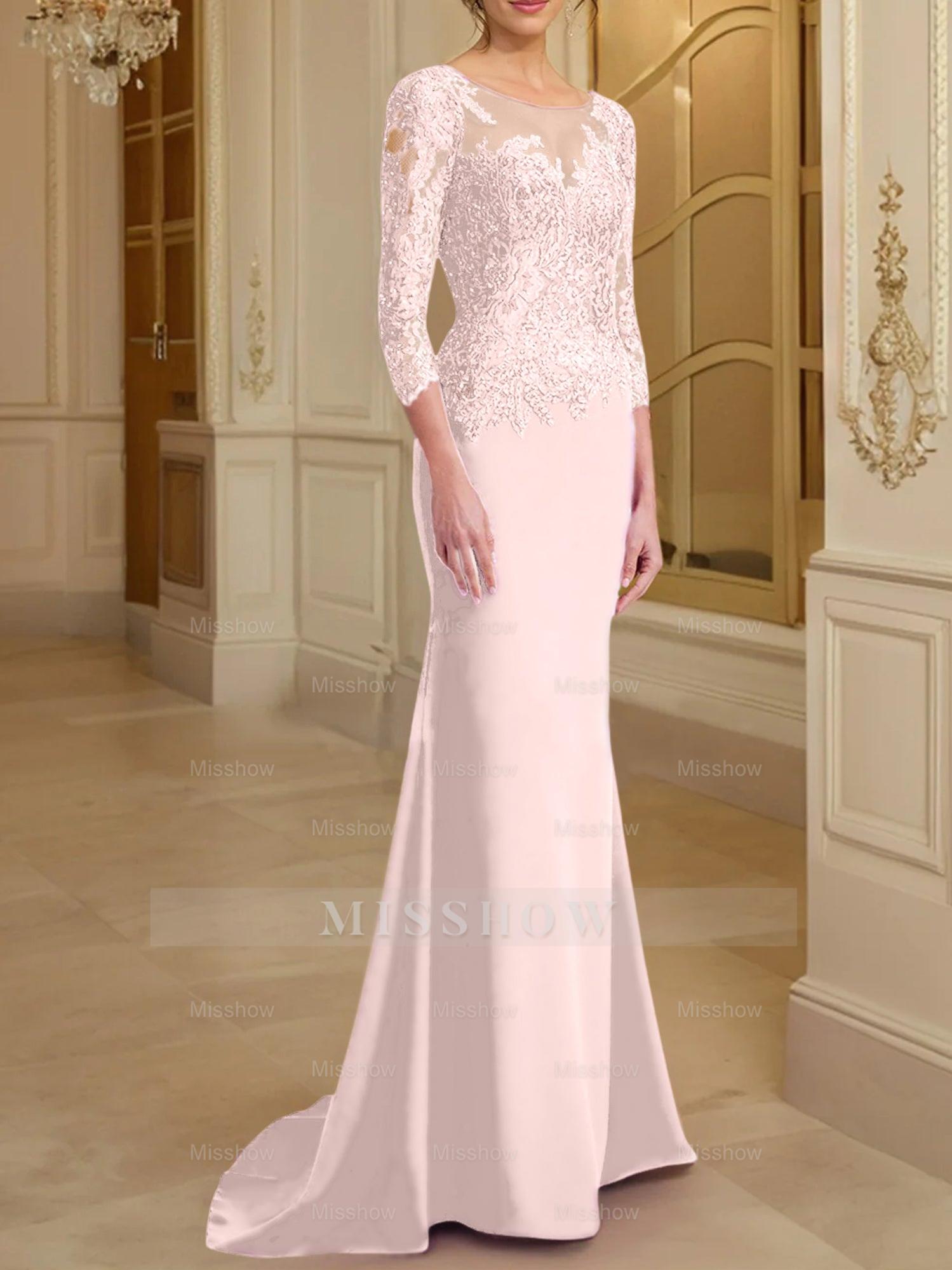 Long-Sleeved Lace Mother of the Bride Dresses in Trumpet/Mermaid Silhouette