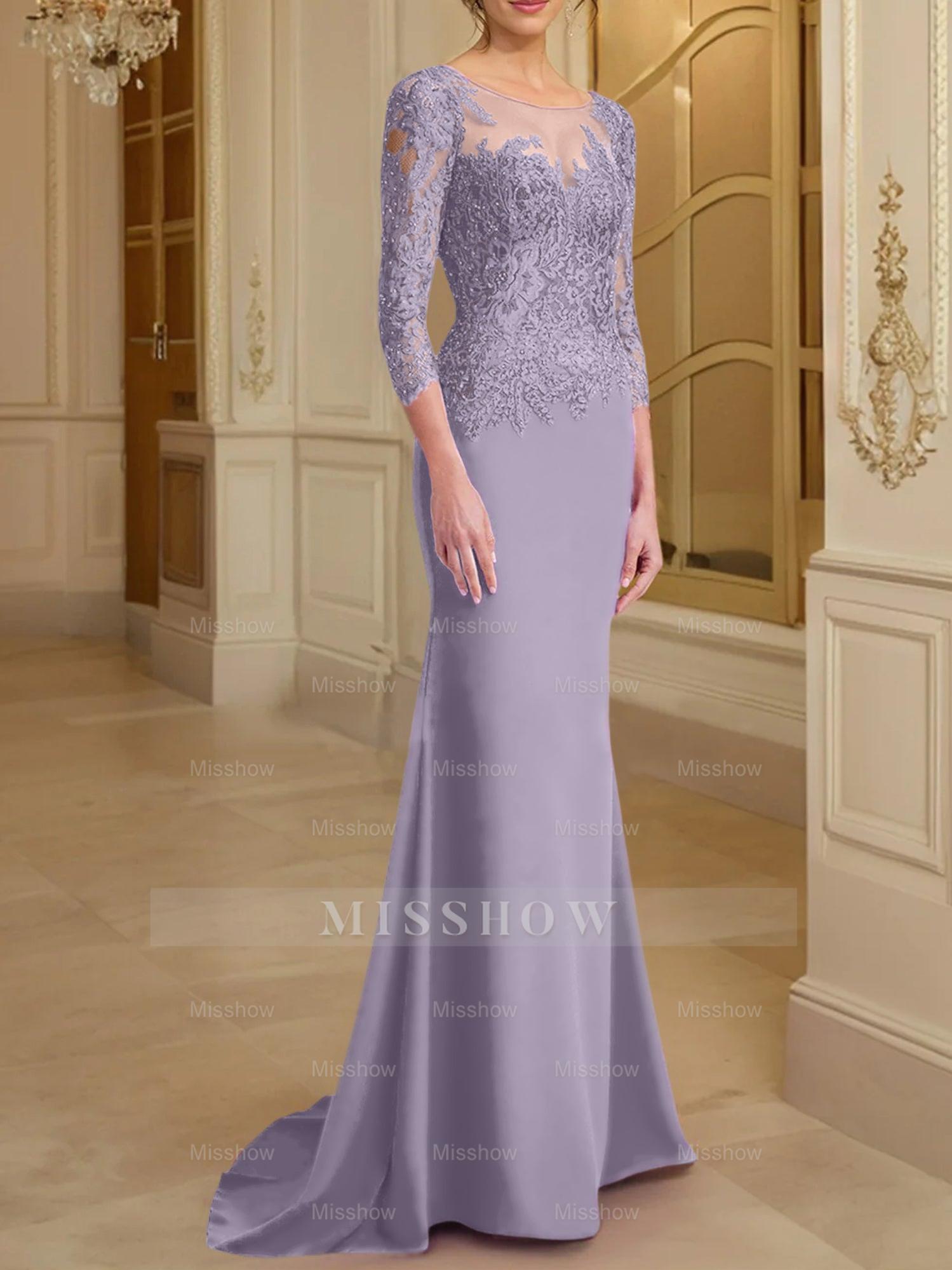 Long-Sleeved Lace Mother of the Bride Dresses in Trumpet/Mermaid Silhouette