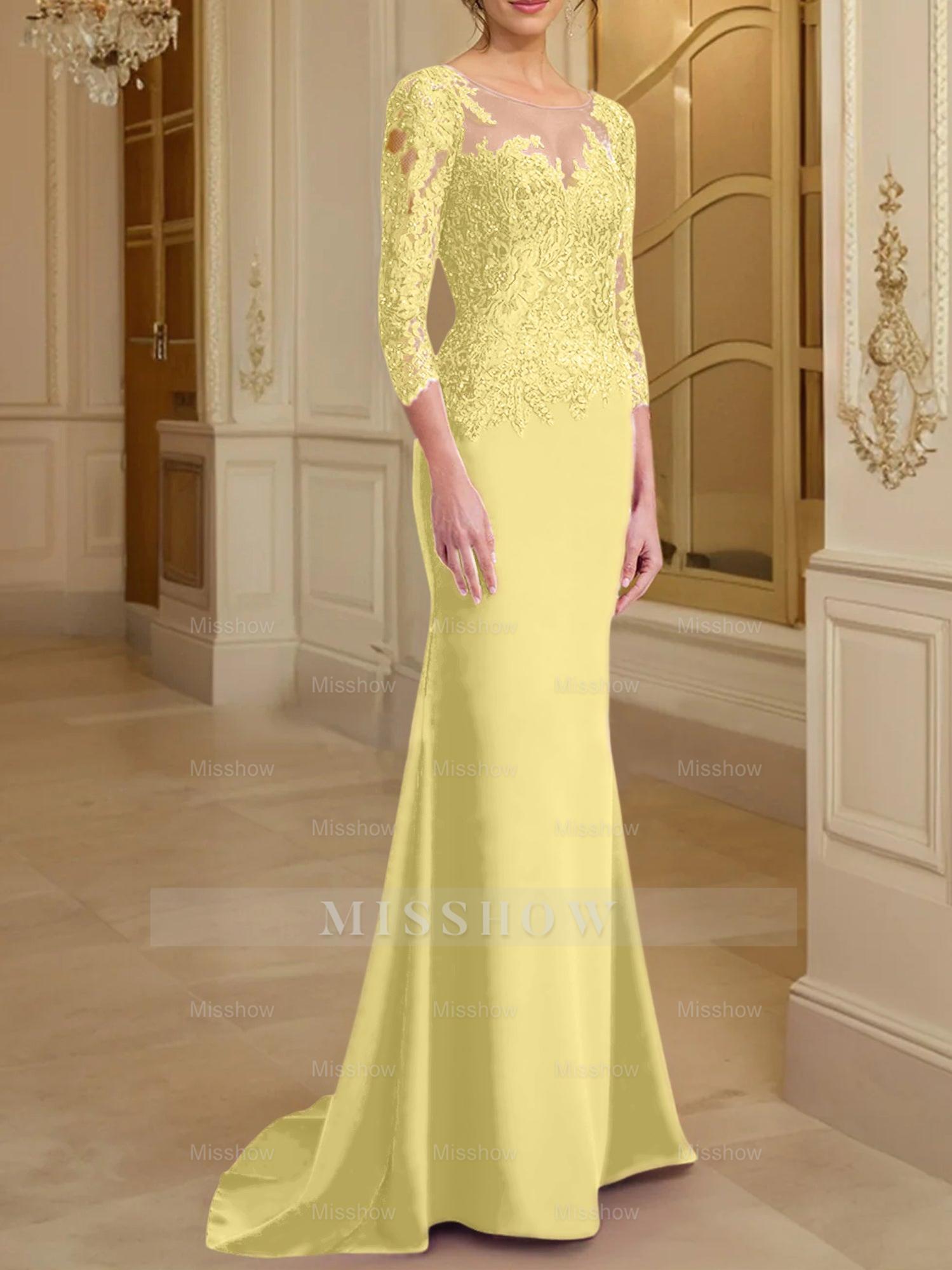 Long-Sleeved Lace Mother of the Bride Dresses in Trumpet/Mermaid Silhouette