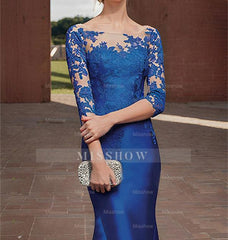 Long-Sleeved Mermaid/Trumpet Mother of the Bride Lace Dresses