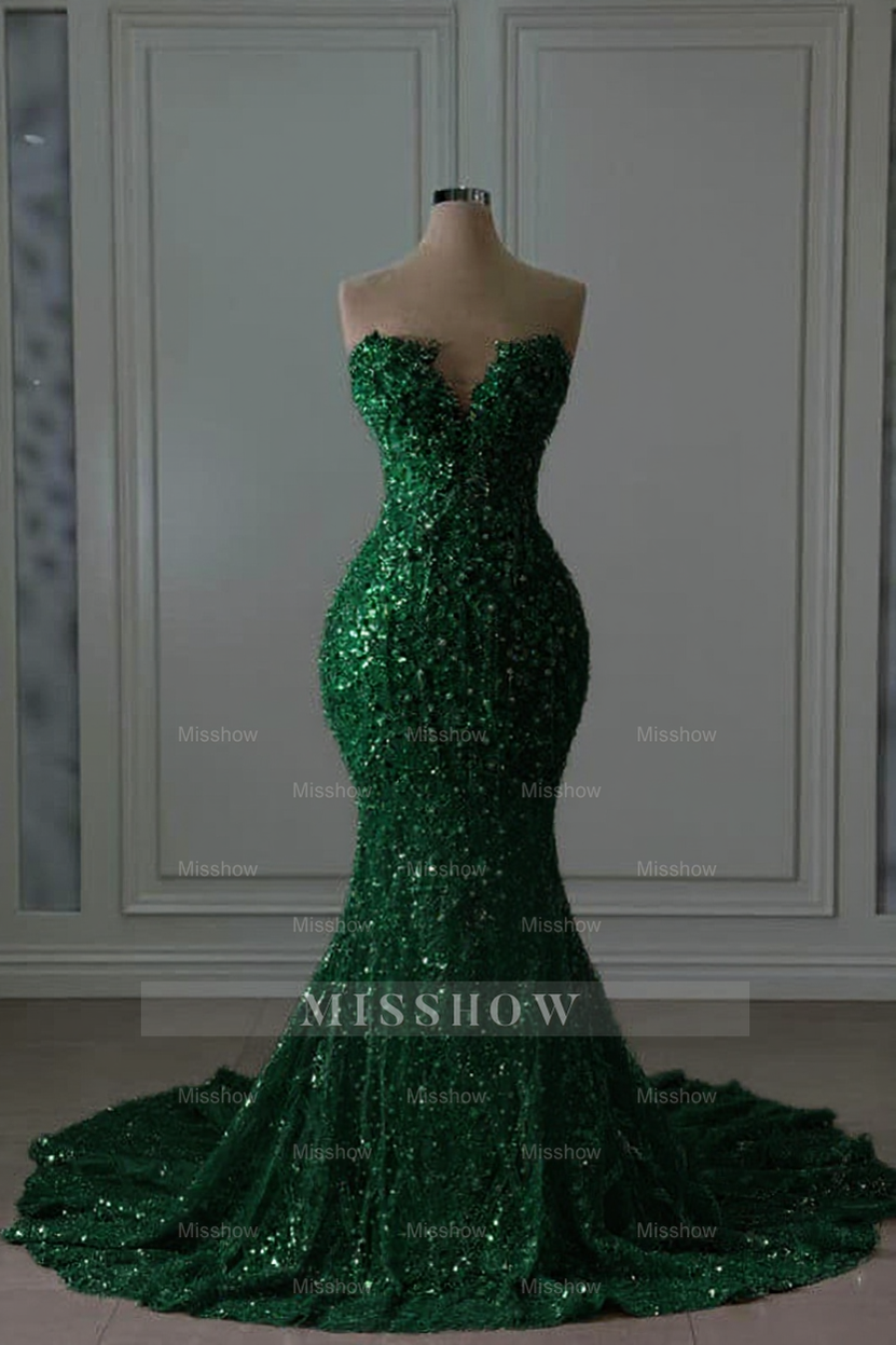 Luxurious Ivory Sweetheart Mermaid Wedding Dress with Beaded Lace and Sequins - Sleeveless Bridal Gown