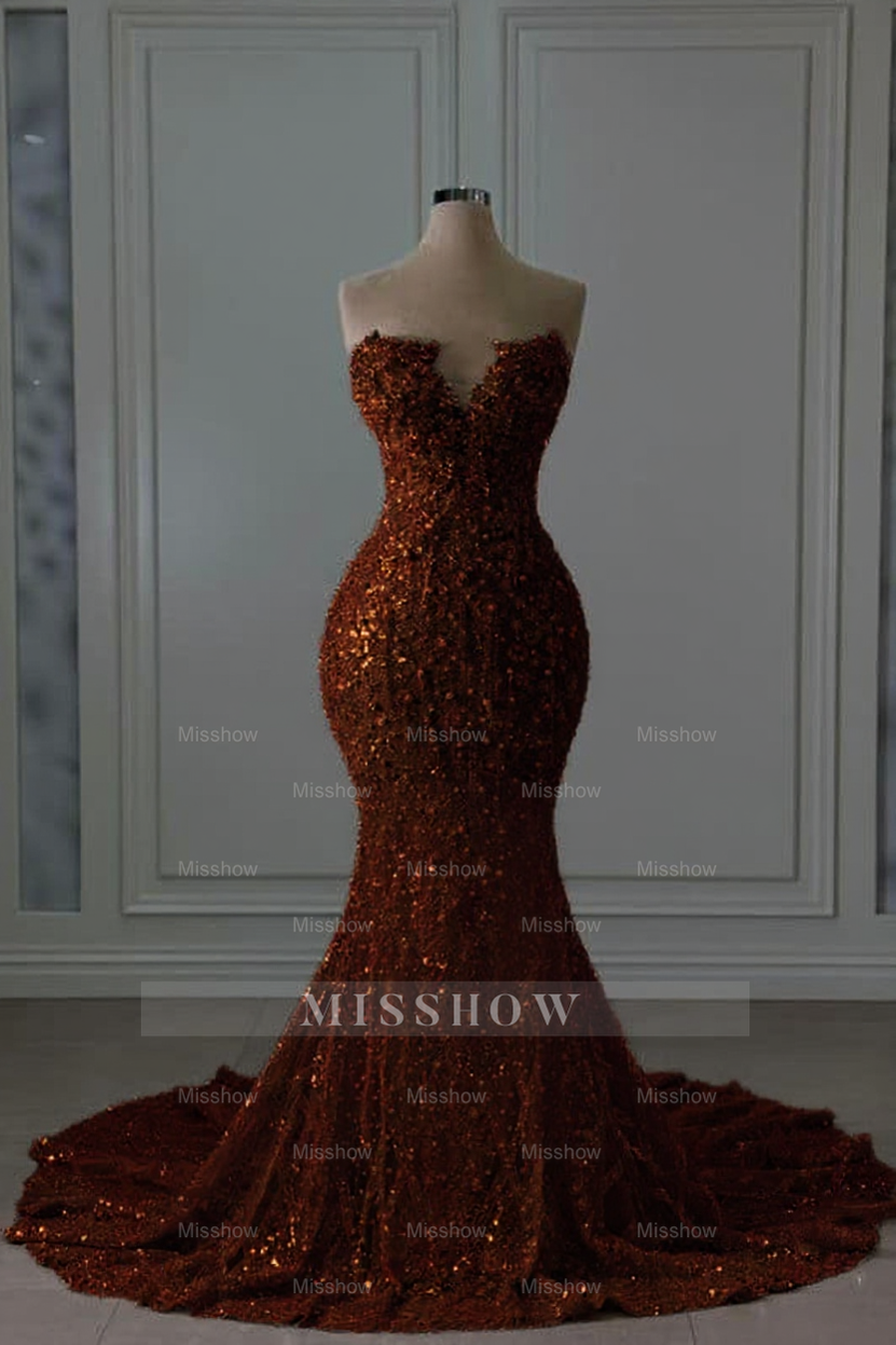 Luxurious Ivory Sweetheart Mermaid Wedding Dress with Beaded Lace and Sequins - Sleeveless Bridal Gown