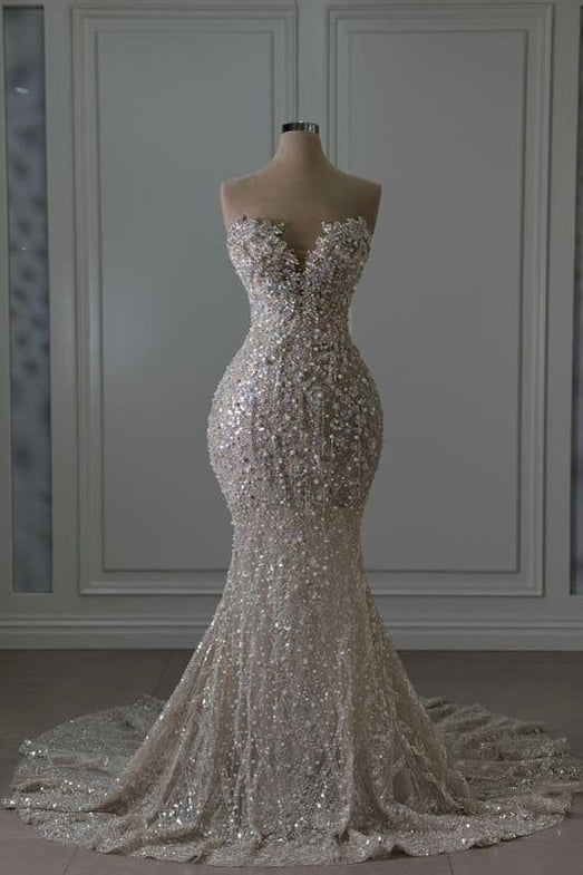 luxury beaded wedding dresses OSTTY