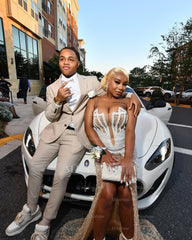 Luxury Long Sweetheart Sleeveless Mermaid Prom Dress with Beads and Slit