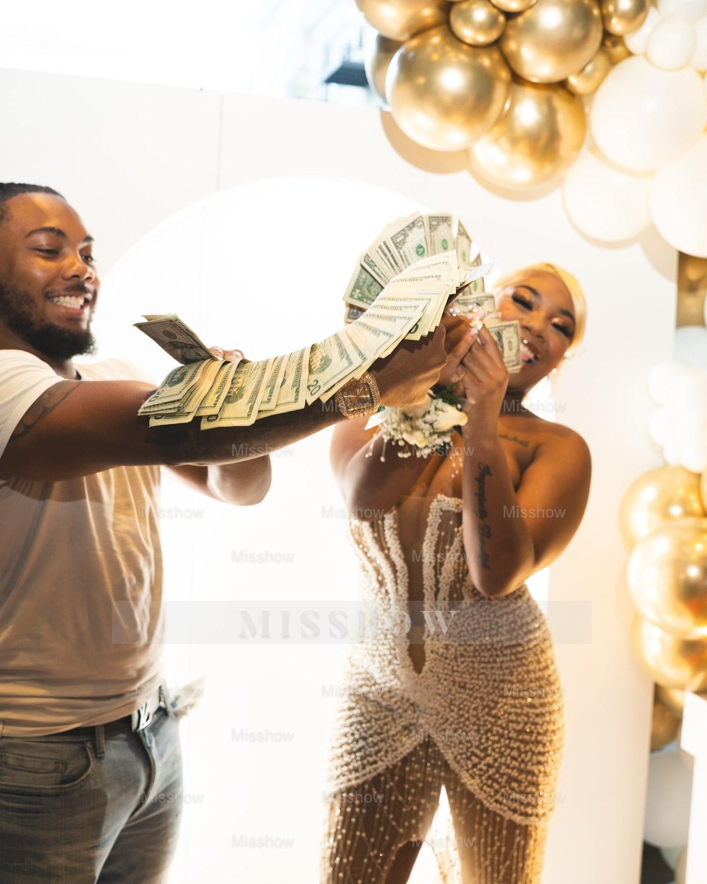 Luxury Long Sweetheart Sleeveless Mermaid Prom Dress with Beads and Slit