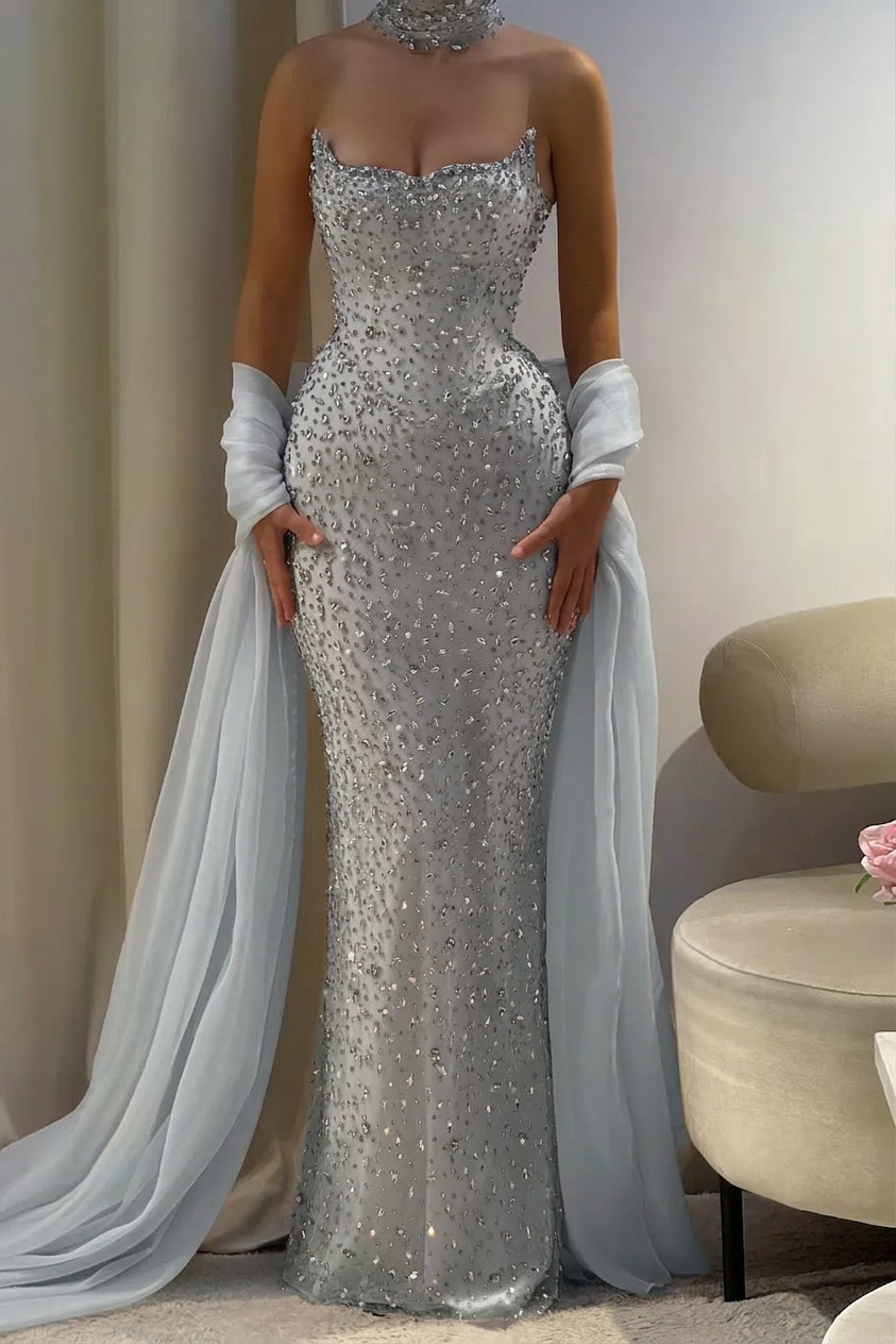 Luxury Pink Diamond Evening Dress with Cape Gown for Wedding Party misshow.com Luxury Pink Diamond Evening Dress with Cape Gown for Wedding Party misshow.com