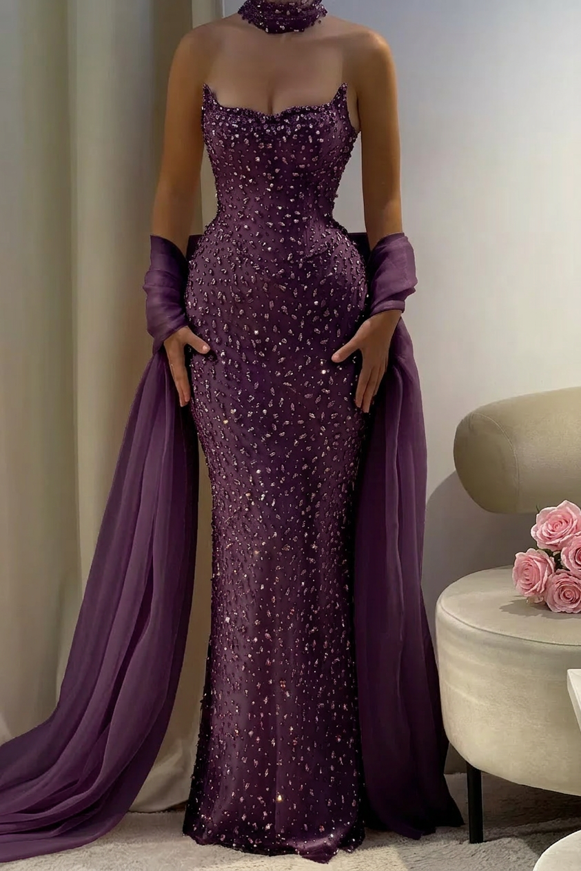 luxury bridesmaid dress Sophisticated One-Shoulder Charmeuse Bridesmaid Dress with Full Skirt