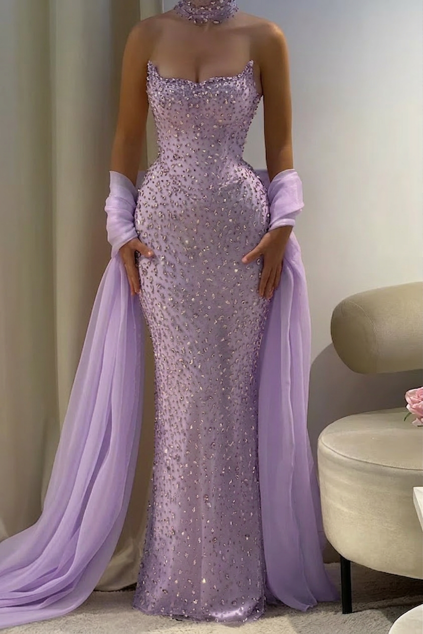 Luxury Pink Diamond Evening Dress with Cape Gown for Wedding Party Luxury Pink Diamond Evening Dress with Cape Gown for Wedding Party