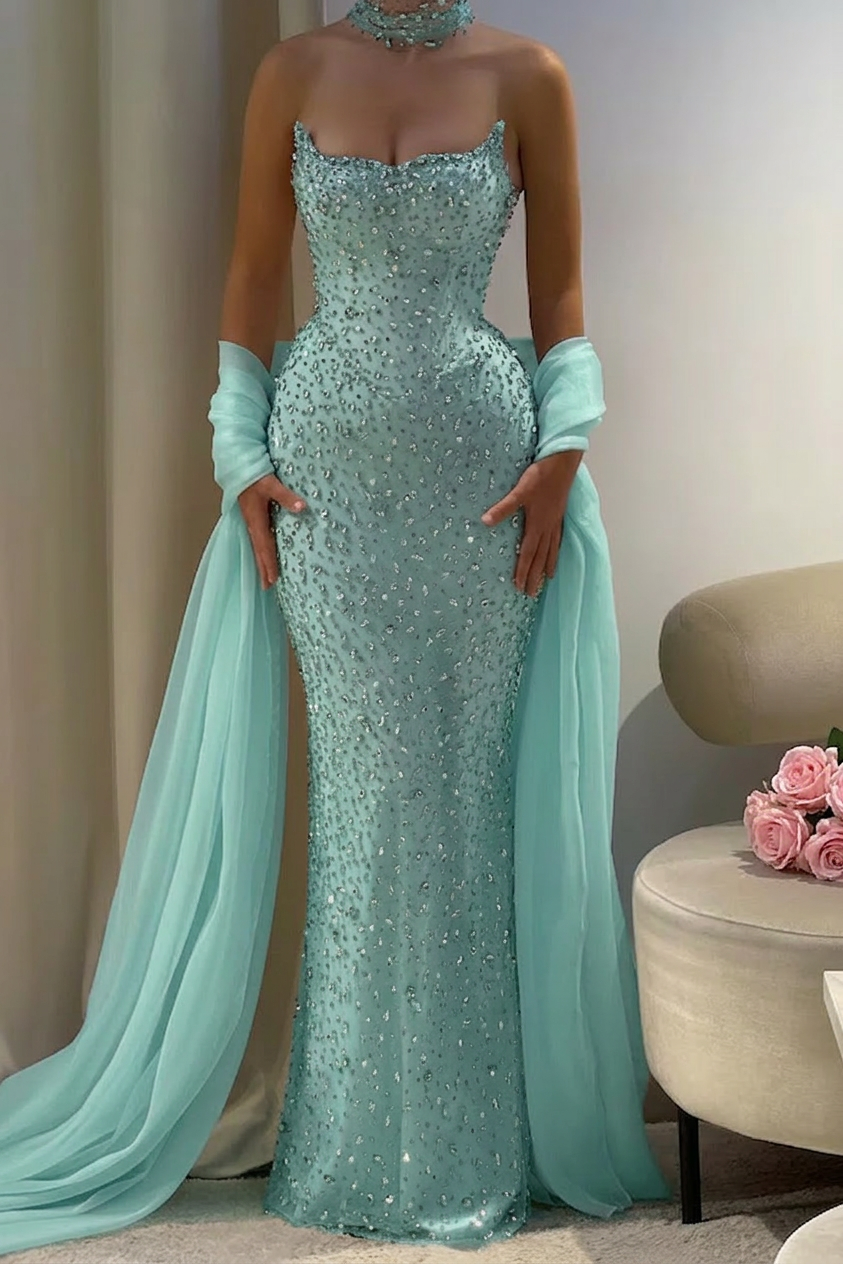 Luxury Pink Diamond Evening Dress with Cape Gown for Wedding Party misshow.com Luxury Pink Diamond Evening Dress with Cape Gown for Wedding Party misshow.com