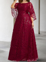 A Line Princess Mother Of The Bride Dresses With Applique Sequins